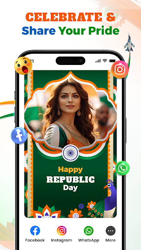 Republic Day Frames Editor ekran görüntüsü