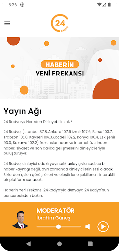 24 Radyo ekran görüntüsü