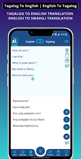 Tagalog English Translator ekran görüntüsü