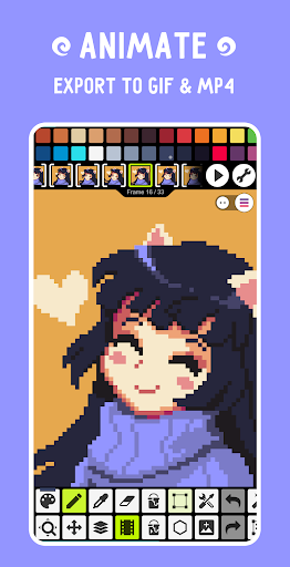 Pixel Studio PRO: editor ekran görüntüsü
