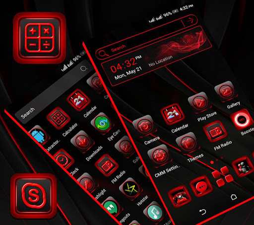 Red Black Launcher Theme ekran görüntüsü