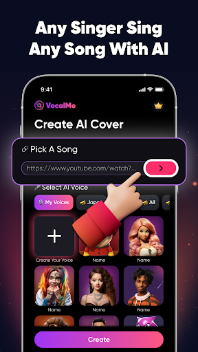 VocalMe Music: AI Cover Songs ekran görüntüsü