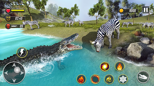 Crocodile Games 3D Animal Sim ekran görüntüsü