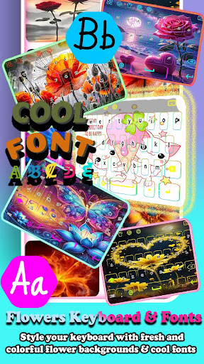 Cute Keyboard Themes & Fonts ekran görüntüsü