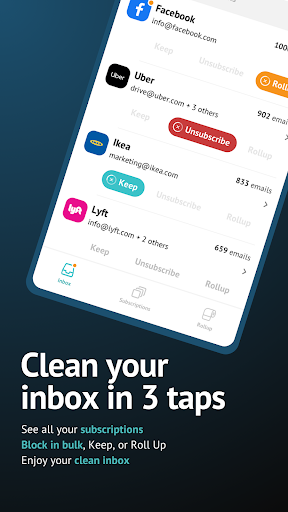 Unroll.Me - Inbox Mail Cleaner ekran görüntüsü