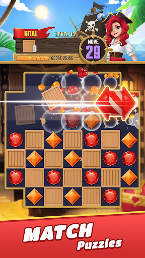 Jewels Crush: Pirate Match 3 ekran görüntüsü