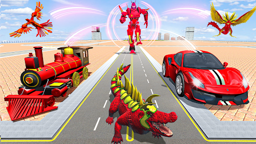 Crocodile Robot Car Games 3d ekran görüntüsü