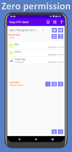 Easy FTP client ekran görüntüsü