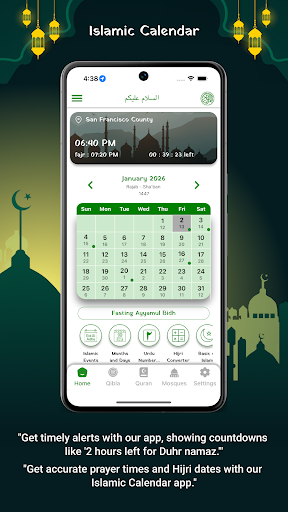 Muslim Calendar Prayer Times ekran görüntüsü