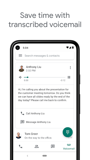 Google Voice ekran görüntüsü
