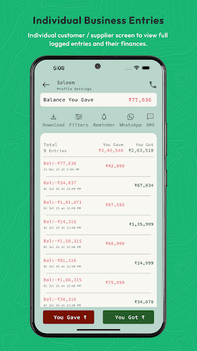 Khata Tracker Business Ledger ekran görüntüsü