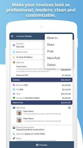 Invoice Generator and Estimate ekran görüntüsü