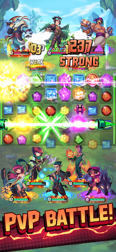 Puzzle Brawl: Match 3 PvP RPG ekran görüntüsü
