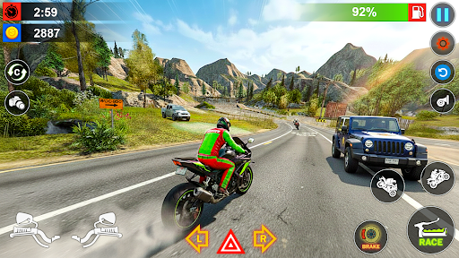City Moto Bike Racing Game 3D ekran görüntüsü
