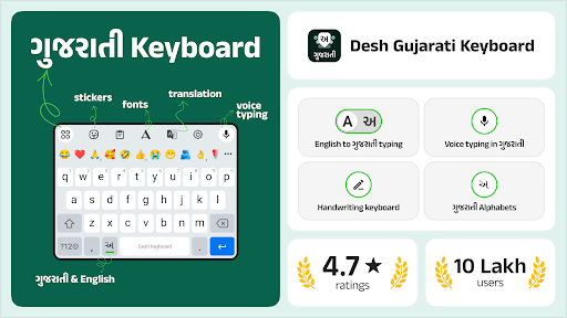 Desh Gujarati Keyboard ekran görüntüsü
