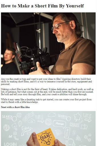 How to Make Short Films ekran görüntüsü