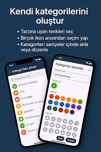 Düzenli alışveriş listesi ekran görüntüsü
