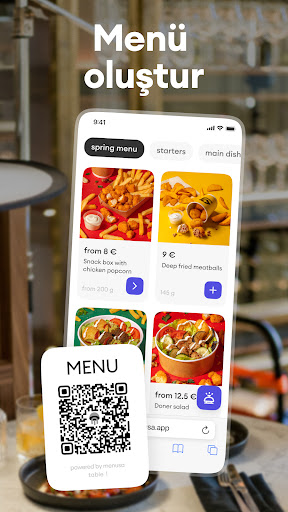 Menusa: online menü oluşturucu ekran görüntüsü