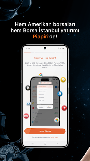 Piapiri Borsa Hisse Alım Satım ekran görüntüsü