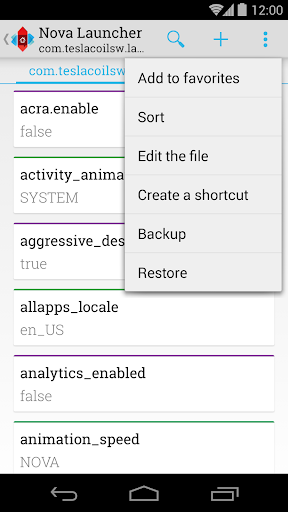 Preferences Manager ekran görüntüsü