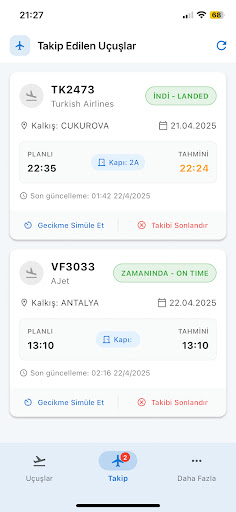 HavaLimanı - Uçuş Takibi ekran görüntüsü