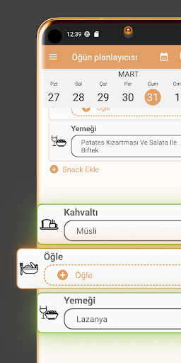 Haftalık Yemek Planlayıcısı ekran görüntüsü