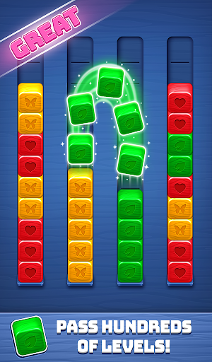 Wood Sort - Color Block 3d ekran görüntüsü