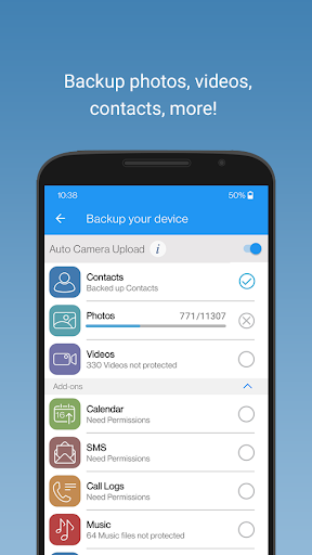 IDrive 360 Mobile Backup ekran görüntüsü
