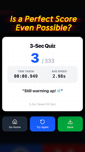 3-Second Quiz - Fast OX Game ekran görüntüsü