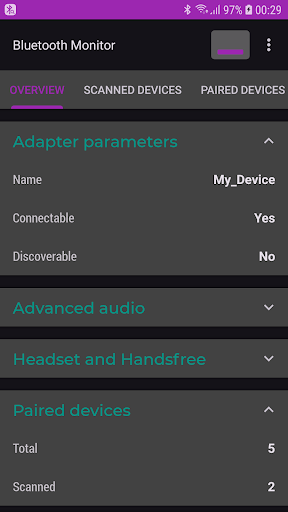 Bluetooth Monitor ekran görüntüsü