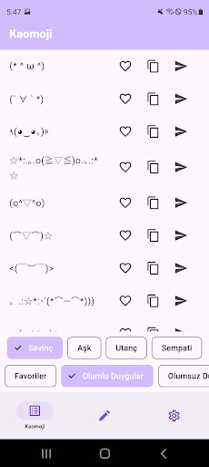 Kaomoji - Japon Emoji ekran görüntüsü