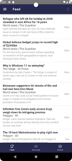 Just RSS - OSS RSS Reader ekran görüntüsü