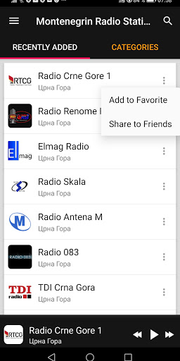 Montenegrin Radio Stations ekran görüntüsü