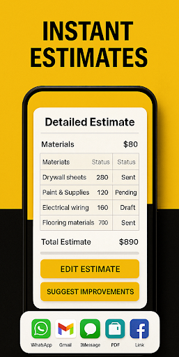 Construction Cost Estimator ekran görüntüsü
