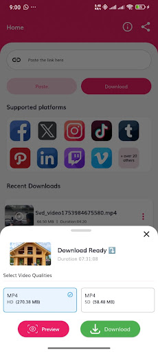 Social Video Saver ekran görüntüsü