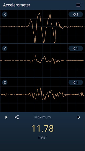 Accelerometer ekran görüntüsü