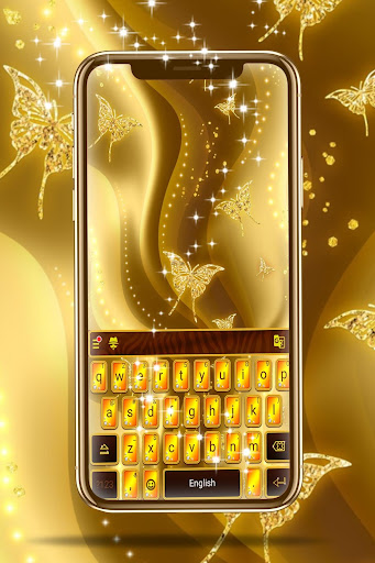 Gold Keyboard For WhatsApp ekran görüntüsü