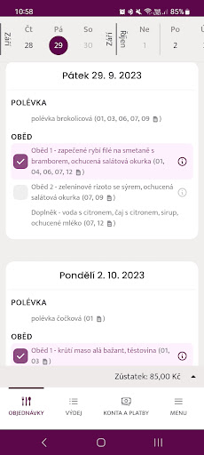 Strava.cz ekran görüntüsü