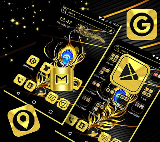 Gold Feather Launcher Theme ekran görüntüsü