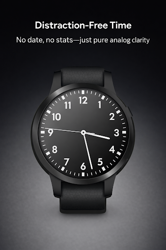 PureBlack Analog Watch Face ekran görüntüsü