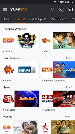 YuppTV LiveTV, IPL 2026 Live ekran görüntüsü