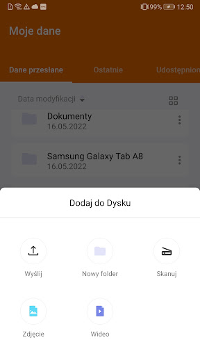Backup danych ekran görüntüsü