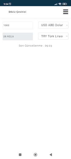 Banka Döviz Kurları ekran görüntüsü