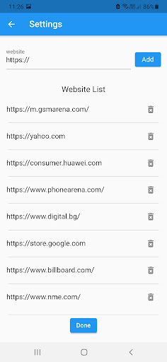 My Websites ekran görüntüsü