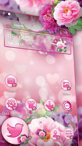 Pink Flower Bokeh Launcher ekran görüntüsü