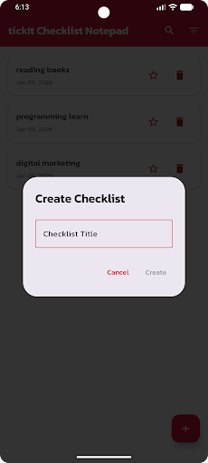 TickIt - Checklist Notepad ekran görüntüsü