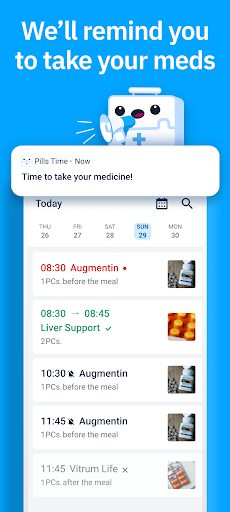 Pills Time Med Reminder ekran görüntüsü
