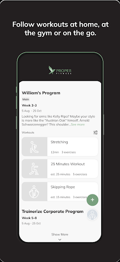 Proper Fitness ekran görüntüsü