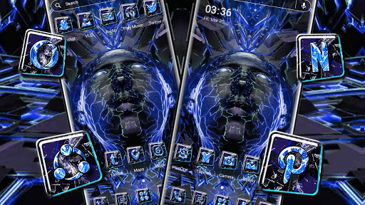 Abstract Blue Face Theme ekran görüntüsü