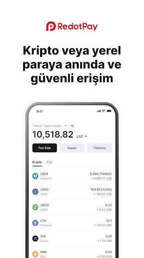 RedotPay: Kripto Kart & Öde ekran görüntüsü